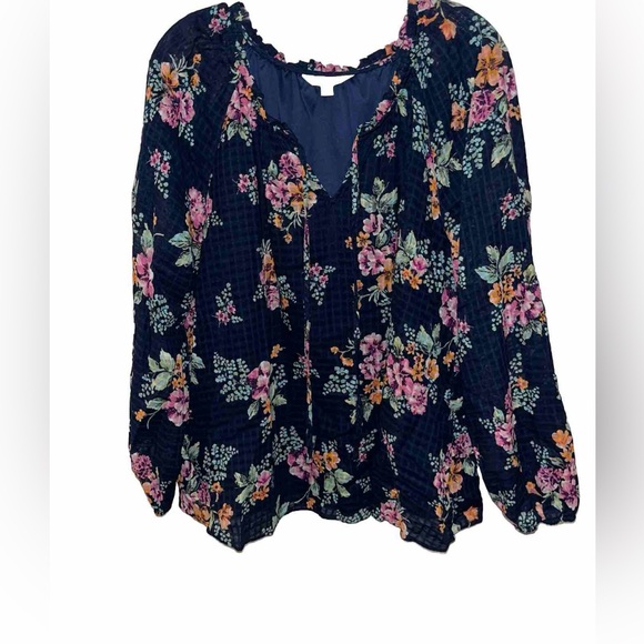 LC Lauren Conrad Tops - Lauren Conrad LC Floral Flowy Boho Peasant Top XL